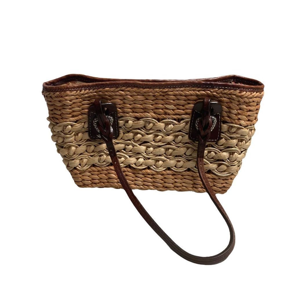 BRIGHTON BASKET WEAVE HANDBAG 7.5X4X12 - Picture 6 of 11